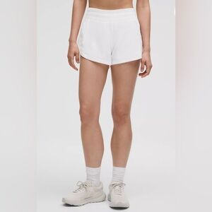 Lululemon Track That Running Shorts - Size 6 - 4” - White
